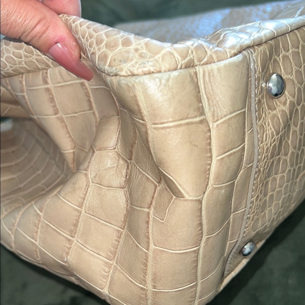 Furla Tan Croc-Embossed Women's Bag - Picture 13 of 14